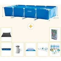 Intex Piscina fuori terra rettangolare - 450x220x84 cm - 8 elementi - Modello S21128