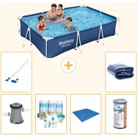 Bestway Steel Pro, piscina rettangolare - 300x201x66 cm - 7 pezzi - Modello S21572
