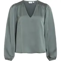 Vila Viellette V-neck Top A Maniche Lunghe