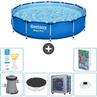 Bestway Piscina gonfiabile Steel Pro, rotonda, dimensioni 366x76 cm, composta da 5 parti, modello S175