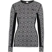 Kari Traa - Haut technique en laine de mérinos - Rose LS 2.0 Black in Lana Vergine - Taglia M - Nero