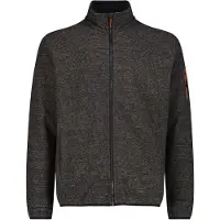 CMP Jacket Jacquard Knitted 38H2237 Giacca in pile Uomo (58, nero/grigio)