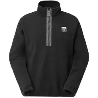 Picture Kimag 1/4 Zip Fleece Pullover in pile Uomo (XL, nero)