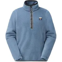 Picture Kimag 1/4 Zip Fleece Pullover in pile Uomo (XL, blu)