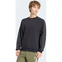 Adidas Essentials 3-Stripes Fleece Sweatshirt Maglione Uomo (M, nero)