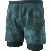 Dynafit - Pantaloncini da trail running riflettenti 2 in 1 - Trail Reflective 2/1 Shorts M Cinder per Uomo - Taglia S - Grigio