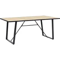 Prolenta Maison Exclusive - Tavolo da pranzo, finitura noce, dimensioni 200x100x75 cm, struttura in MDF