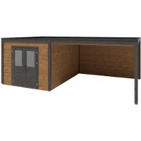 ALTANKA Casetta da giardino in legno Sora 7.06x4.09 m - 28.87 m2 - 28 mm - impregnata