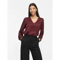 Vila Viellette V-neck Top A Maniche Lunghe
