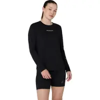 Asics Women's Fujitrail Logo L/S Top Maglia da corsa Donna (M, nero)
