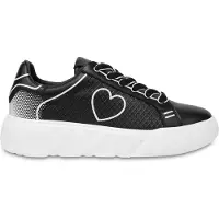 Moschino Heart Love Calfskin Sneakers Black Taglia: 35 | Sneakers Outlet | Donna | Nero