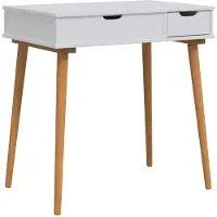 Syfax vidaxl Tavolo da Trucco FAUSKE Bianco 76 x 50 x 78 cm
