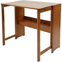 StarTech.com Scrivania pieghevole compatta - Scrivania per l'ufficio domestico - Struttura in legno - Design compatto - Salvaspazio - Adatta per ufficio, soggiorno e camera da letto