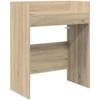vidaXL Tavolo da DJ, impiallacciato in sonoma, 102 x 45 x 102 cm, materiale composito in legno