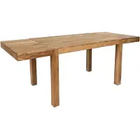 Wohnling Tavolo da pranzo , 120 - 200 cm, in legno massello di acacia. Design classico, tavolo allungabile per la cucina, grande, rettangolare, semplice, in legno, per la sala da pranzo