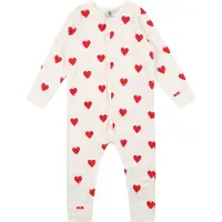 Petit Bateau Tuta 'Dors' rosso / bianco naturale