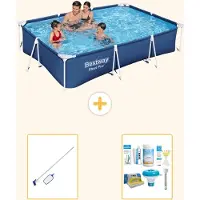 Bestway Steel Pro, piscina rettangolare - 300x201x66 cm - 3 pezzi - Modello S22717