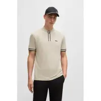 BOSS per uomo. 50525147 Polo Pariq beige (M), Casual, Cotone, Manica corta