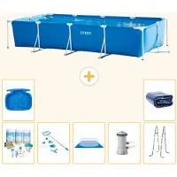 Intex Piscina fuori terra rettangolare - 450x220x84 cm - 8 elementi - Modello S20080