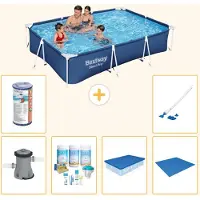 Bestway Steel Pro, piscina rettangolare - 300x201x66 cm - 7 pezzi - Modello S21564