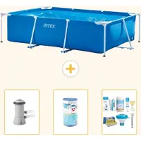 Intex Piscina fuori terra rettangolare - 300x200x75 cm - composta da 4 parti - modello S22352