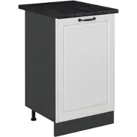 Vicco Mobiletto base cucina R-Line Bianco country/Antracite 50 cm piano di lavoro Antracite, Model 70236