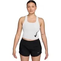 Nike Women's Tempo Swoosh Run Dri-Fit Tank Canotta Donna (XS, bianco)