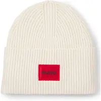 HUGO per donna. 50502579 Berretto Saffa bianco (OSFA), Casual, Lana