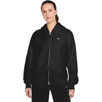 Nike Women's Studio Fleece MW Std Full Zip Hoody Felpa con cappuccio Donna (L, nero)