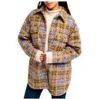 Roxy Women's Over and Above Giacca in pile Donna (XS, marrone)