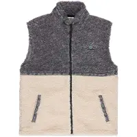 Billabong Tombstone Vest Gilet in pile Uomo (S, beige/grigio)