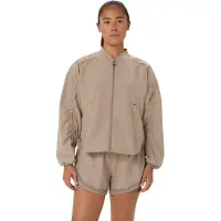 Asics Women's Nagino Run Adjustable Jacket Giacca da corsa Donna (S, marrone)