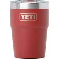Yeti Rambler Stackable Cup 16oz Mag Slider Lid, Stag Red, bicchiere termico impilabile con coperchio, 473 ml