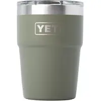 Yeti Rambler Stackable Cup 16oz Mag Slider Lid, Pampa Green, bicchiere termico impilabile con coperchio, 473 ml