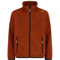 CMP Boy's Jacket Jacquard Knitted Giacca in pile Bambini (104, rosso)