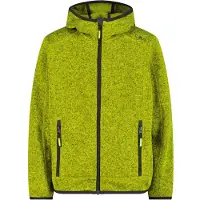 CMP Boy's Jacket Fix Hood Jacquard Knitted Giacca in pile Bambini (128, olivia)