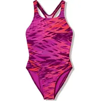 Speedo Kid's Hyperboom Print Medalist One Piece Costume intero Bambini (140, fuchsia)