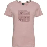 Chillaz Women's Valencia Exploring The Outdoors T-shirt Donna (38, fuchsia)
