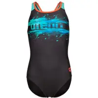 Arena Girl's Paint Swimsuit Swim Pro Back Costume intero Bambini (164, grigio)