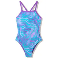 Speedo Kid's Print Thinstrap Swimsuit Costume intero Bambini (152, blu)