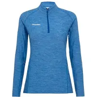 Mammut Women's Tree Wool Thermal FL Half Zip Longsleeve Maglia funzionale Donna (XL, blu)