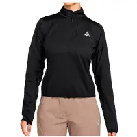 Nike Women's ACG Therma Fit Wolf Grid Half Zip Top Maglia funzionale Donna (L, nero)