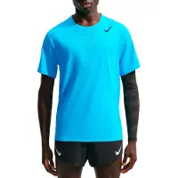 Nike Running - T-shirt ultraleggero e traspirante - M Dri-Fit ADV Aeroswift SS Top Lt Current Blue Black per Uomo in Pelle - Taglia S