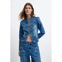 Desigual Giacca di mezza stagione blu chiaro / oliva / lavanda / rosa