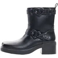 Desigual , stivali con fibbie effetto pelle, Donna, Poliuretano, Nero, 41