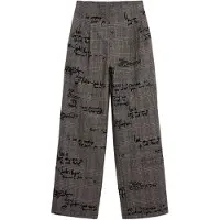 Desigual , pantalone lungo a quadri, Donna, Nero, XS