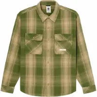 Element - Camicia in cotone biologico - Hueco 2Pkt Midweight Shirt Bronze Green Aluminium per Uomo in Cotone - Taglia M - Verde