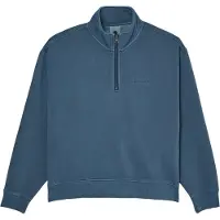 Element - Felpa con collo con cerniera - Lowcase Pigment Quarter Zip Sweatshirt W Dark Slate per Donne in Cotone - Taglia XS - Grigio
