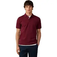 Hackett per uomo. HM5600241 Logo Polo H bordeaux (S), Casual, Cotone, Manica corta