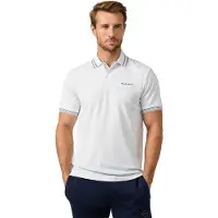 Hackett London per uomo. HM5600231 Polo Micro Tip bianco (XL), Casual, Cotone, Manica corta